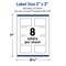 Avery Printable Rectangle Labels, 2" x 3", Glossy White, Pre-printed Metallic Silver Border/Black Frame Design, Sure Feed Technology, Laser & Inkjet Compatible, 160 Total